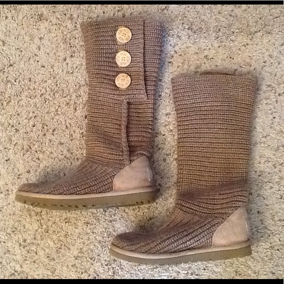 UGG Shoes - SOLD!!  UGG TAUPE CARDY TRIPLE BAILEY BUTTON BOOTS